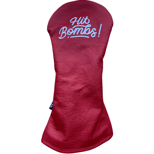 Hit Bombs! - Röd Driver-headcover i läder